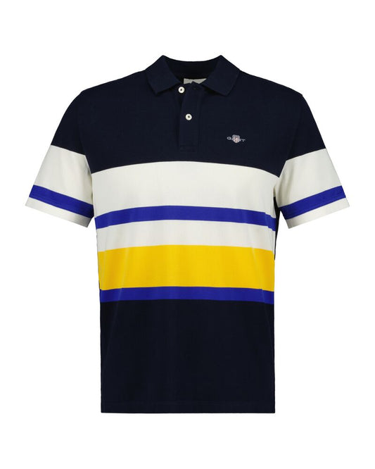 GANT Multistripe Washed Polo Evening Blue / S