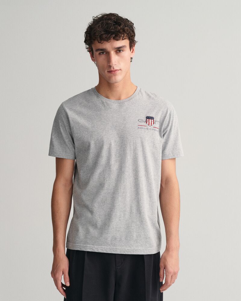 Embroidered Archive Shield T-Shirt Grey Melange / S