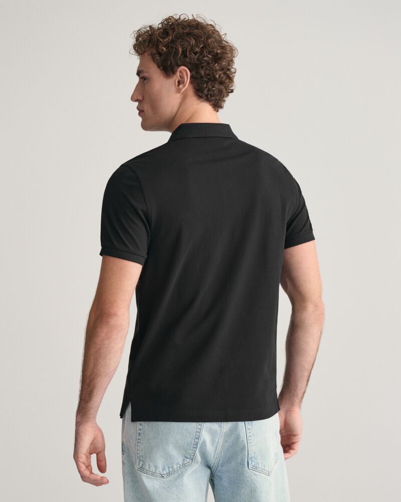 Regular Fit Shield Piqué Polo Shirt Black / S