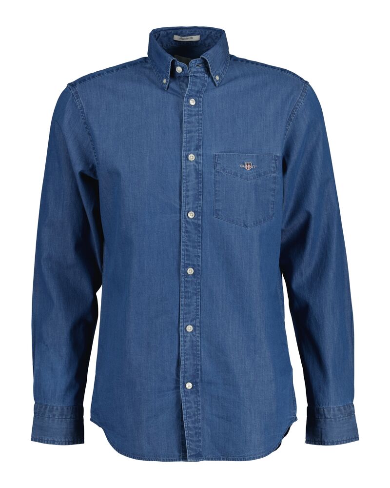 Regular Fit Indigo Shirt Semi Light Blue / S