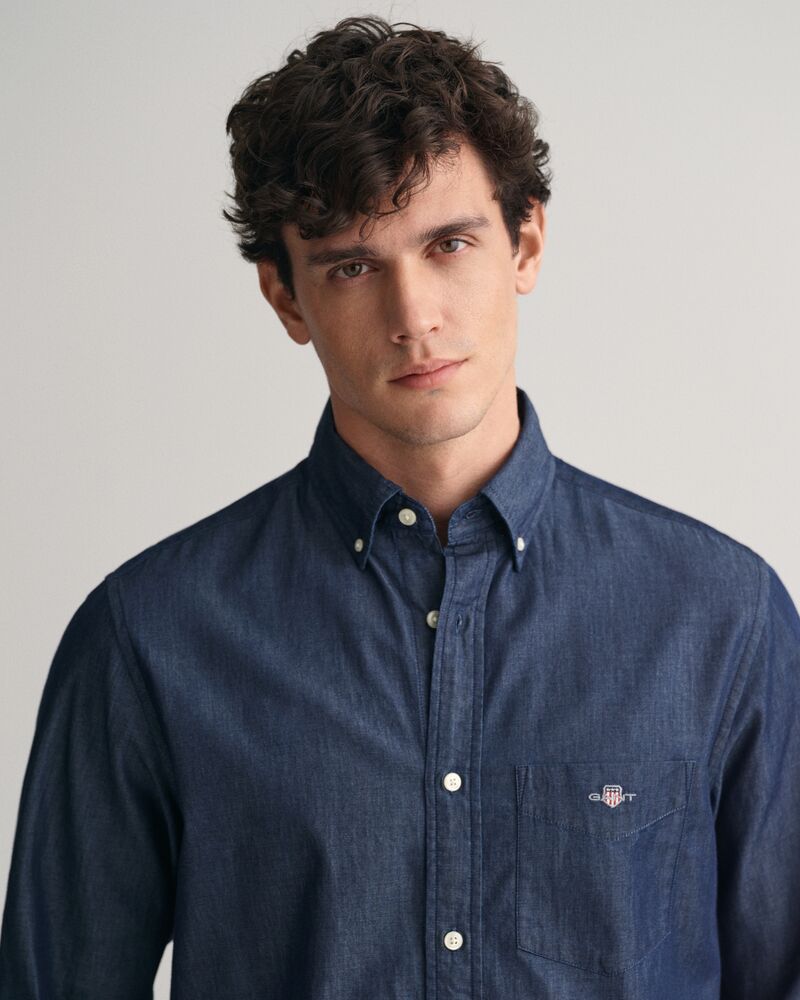 Regular Fit Indigo Shirt Dark Indigo / S