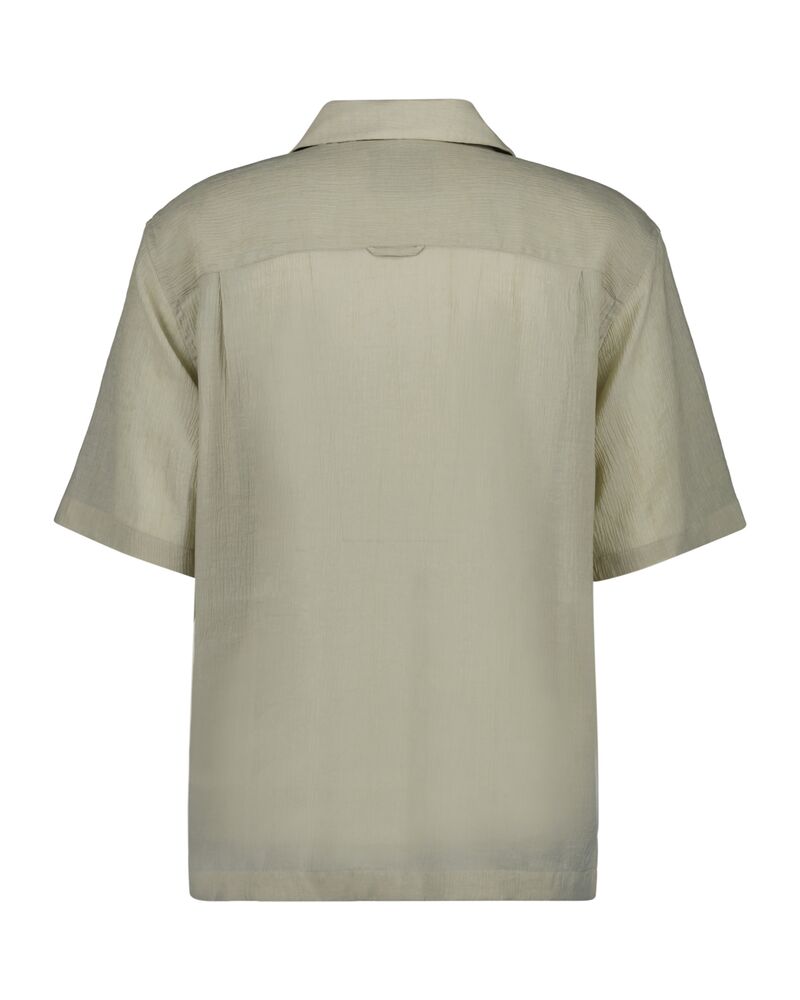 RELAXED TEXTURE CAMP COLLAR SHIRT SILKY BEIGE / XS