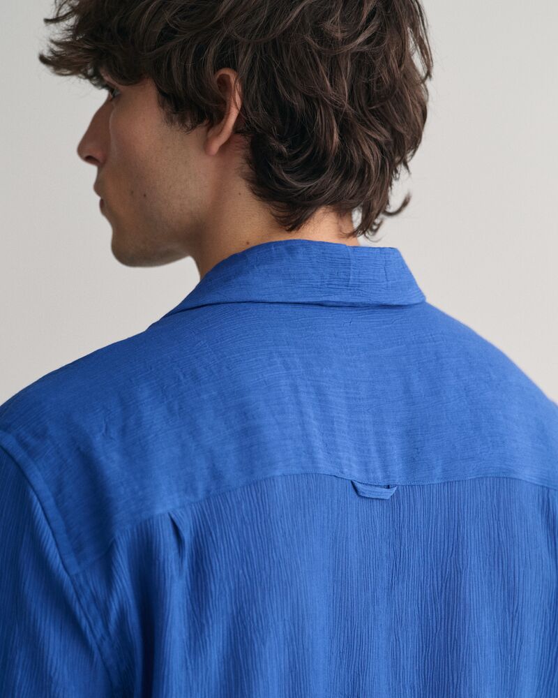 Relaxed Fit Textured Shirt Rich Blue / XS