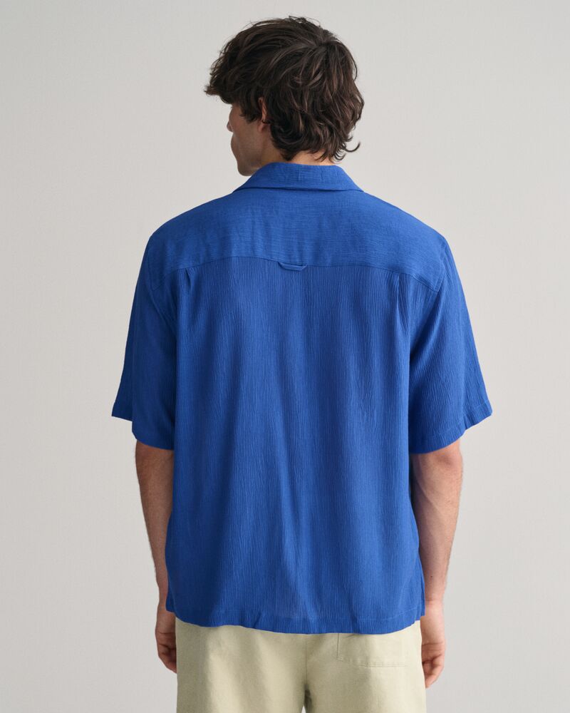 Relaxed Fit Textured Shirt Rich Blue / XS