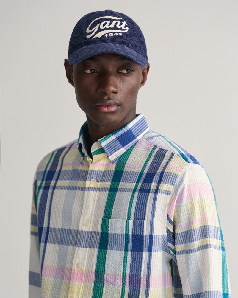 Regular Fit Seersucker Madras Shirt White / S