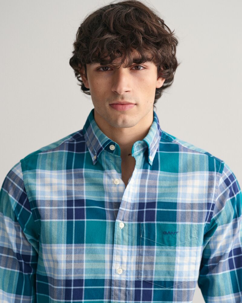 Regular Fit Checked Archive Oxford Shirt Ocean Turquoise / S