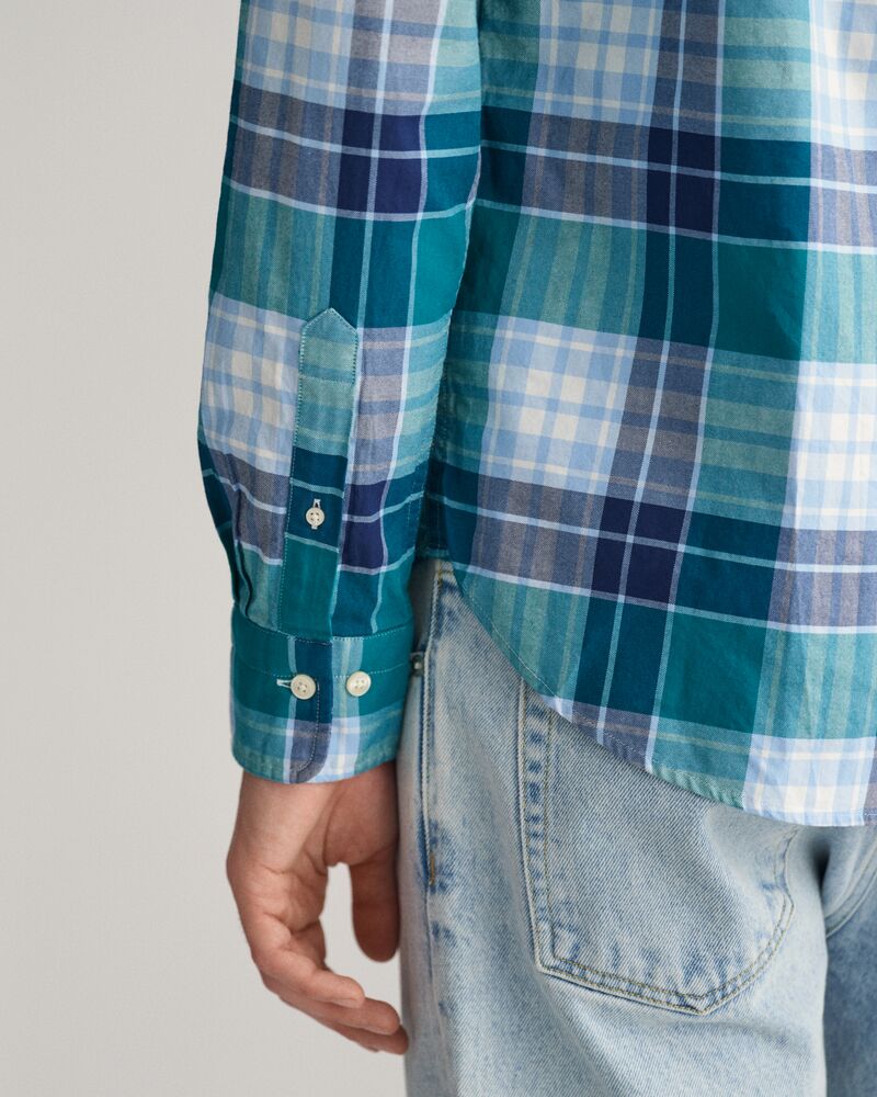 Regular Fit Checked Archive Oxford Shirt Ocean Turquoise / S