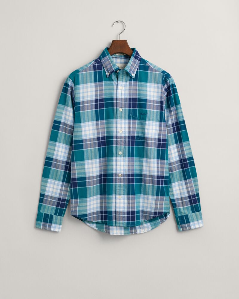 Regular Fit Checked Archive Oxford Shirt Ocean Turquoise / S