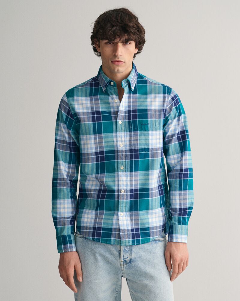 Regular Fit Checked Archive Oxford Shirt Ocean Turquoise / S