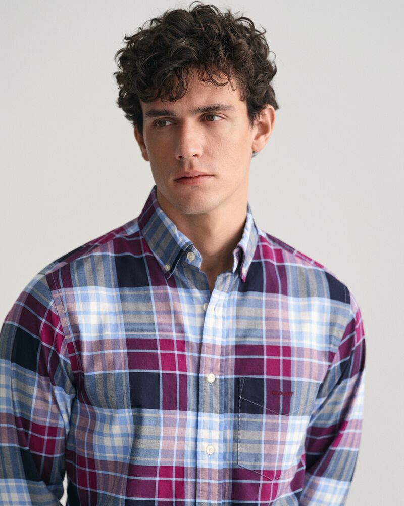 Regular Fit Checked Archive Oxford Shirt Beautyberry Purple / S