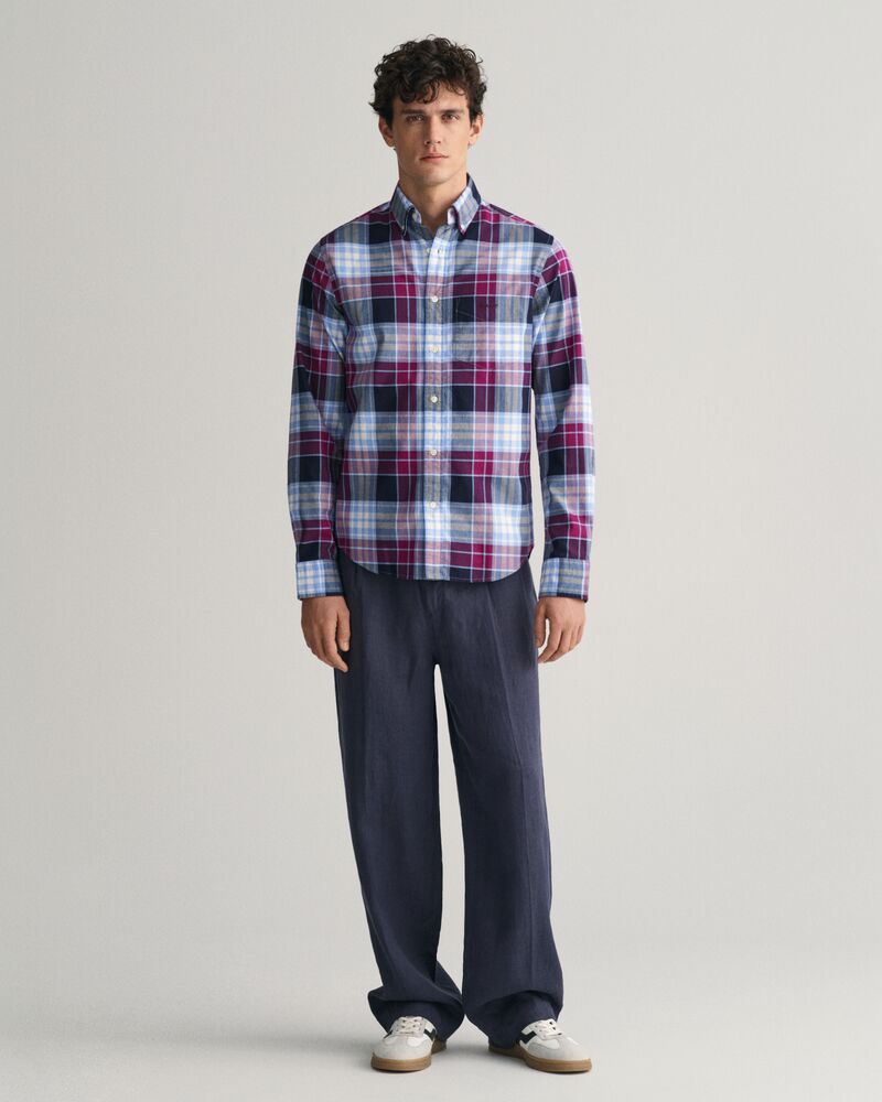 Regular Fit Checked Archive Oxford Shirt Beautyberry Purple / S