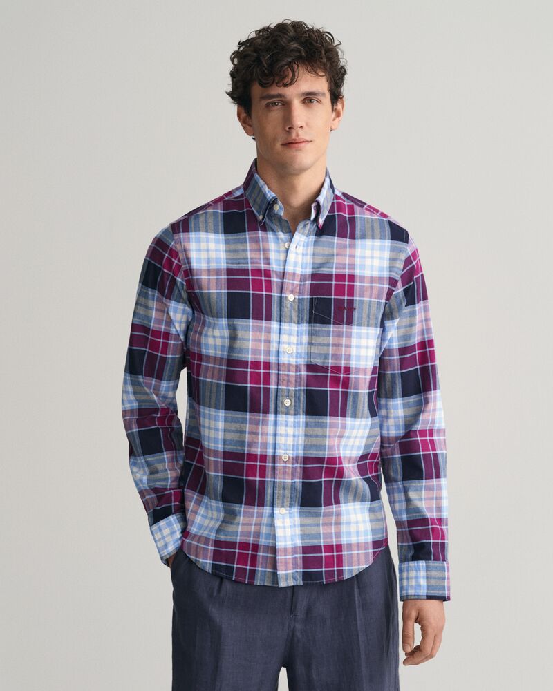 Regular Fit Checked Archive Oxford Shirt Beautyberry Purple / S