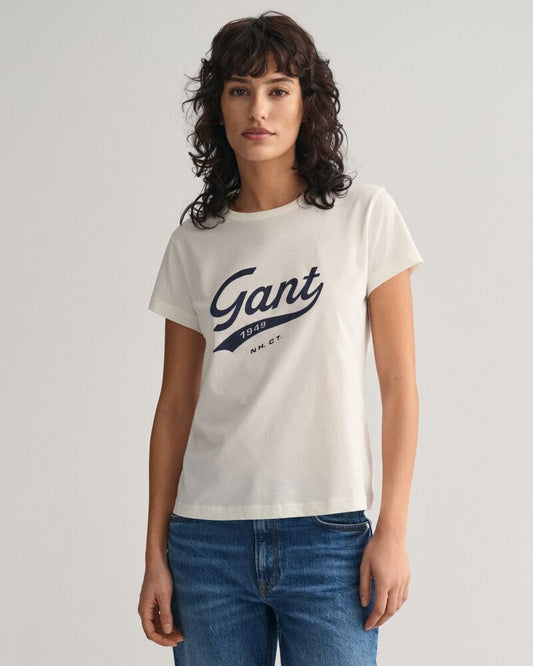 Script Graphic T-Shirt Eggshell / S