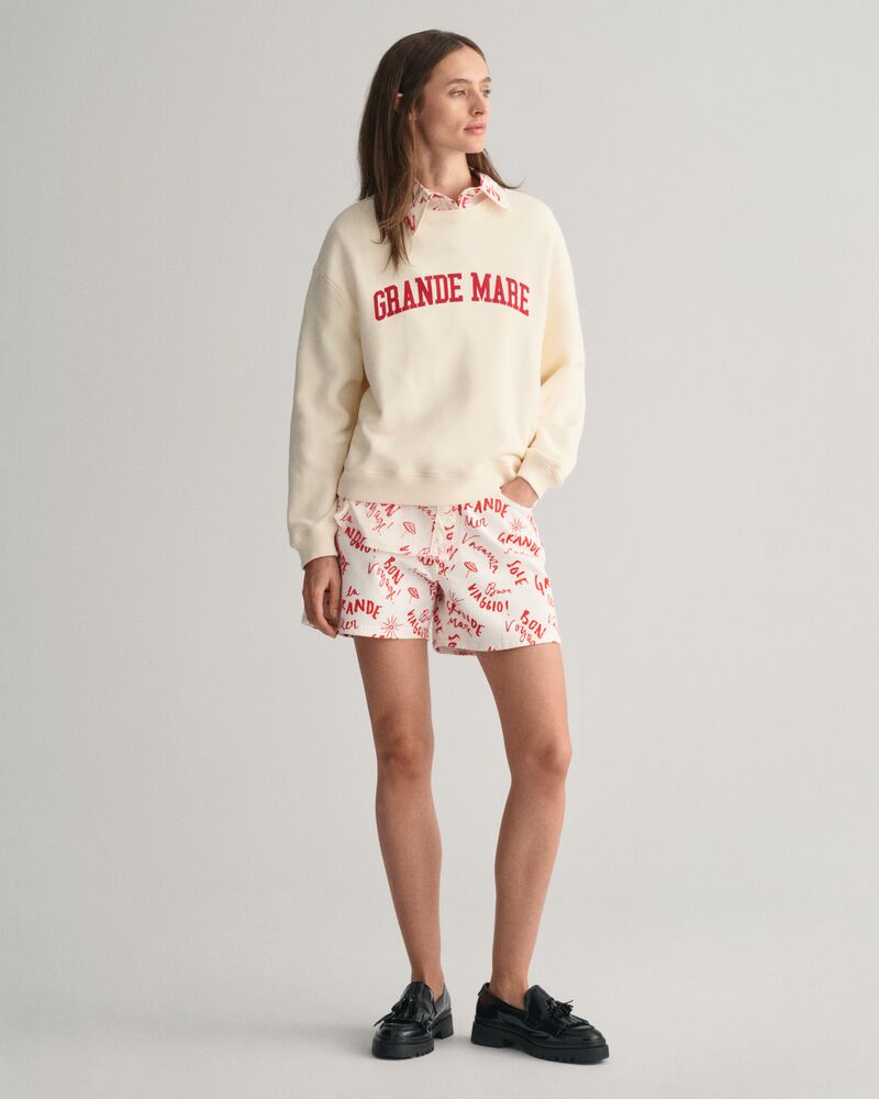 Grande Mare Crew Neck Sweatshirt Cream / XS