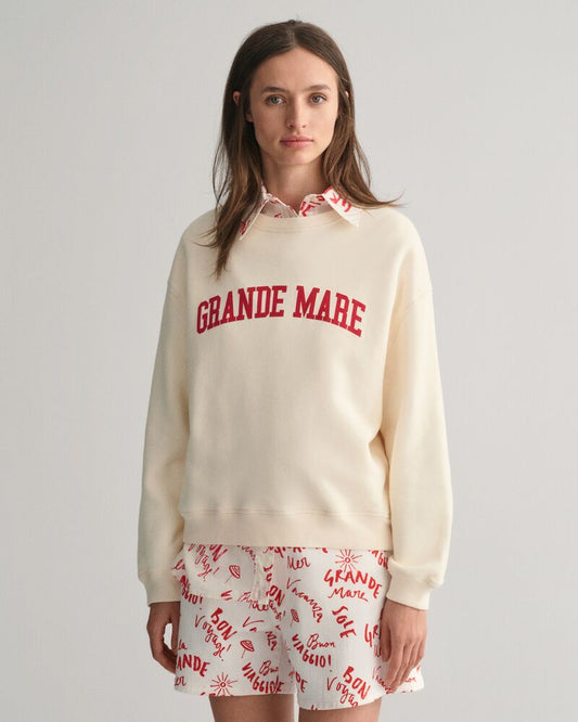 Grande Mare Crew Neck Sweatshirt Cream / XS