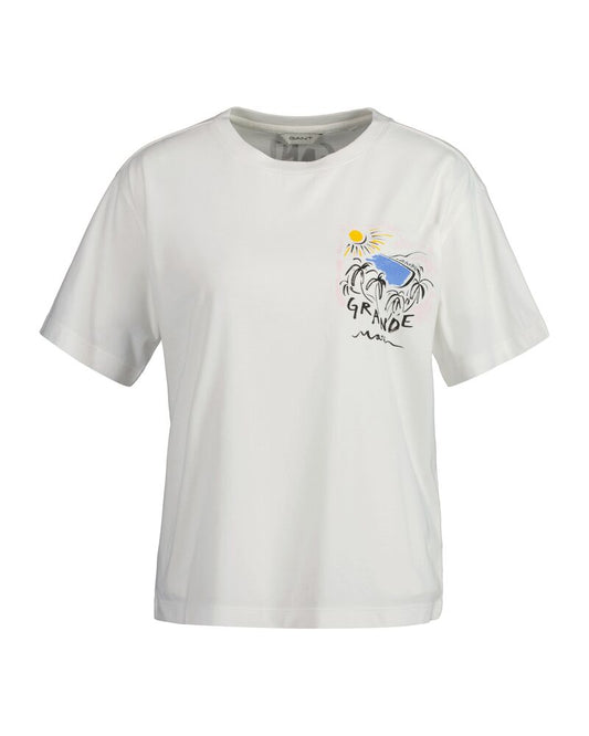 Grande Mare Print T-Shirt Eggshell / XS