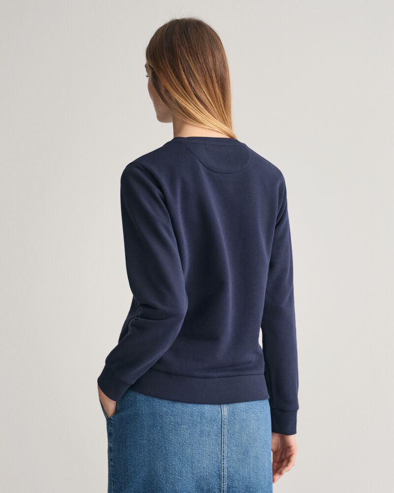 Tonal Shield Crew Neck Sweatshirt Evening Blue / S