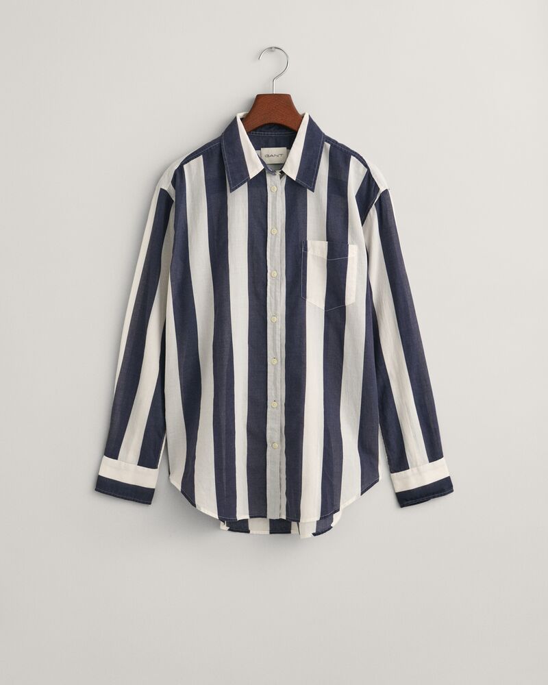 Relaxed Fit Parasol Striped Shirt Evening Blue / 32