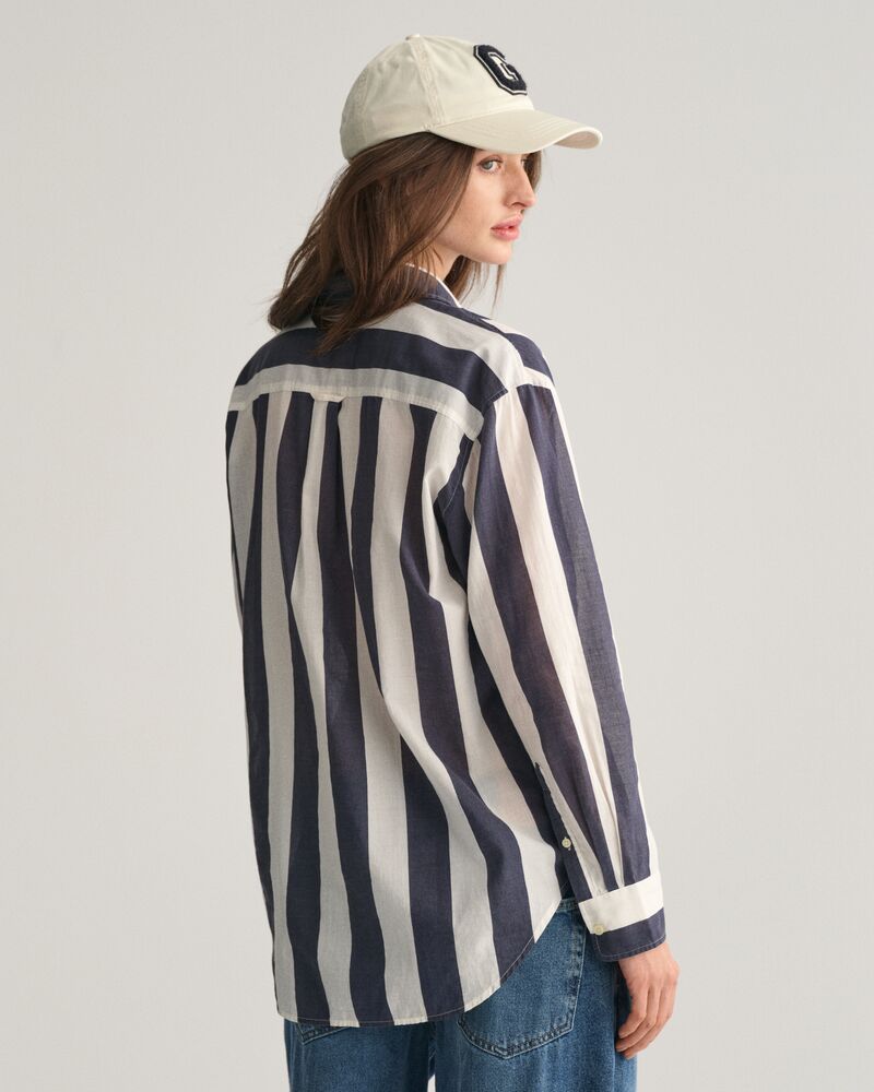 Relaxed Fit Parasol Striped Shirt Evening Blue / 32