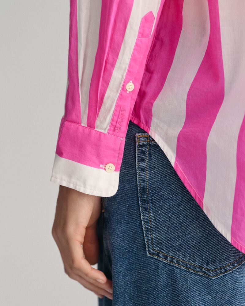 Relaxed Fit Parasol Striped Shirt Perky Pink / 32