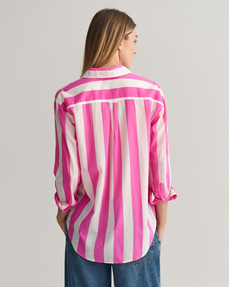 Relaxed Fit Parasol Striped Shirt Perky Pink / 32