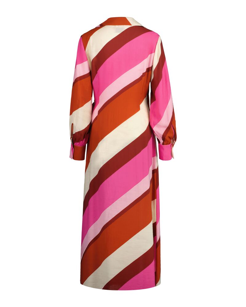 GANT Striped Maxi Wrap Dress Perky Pink / 32