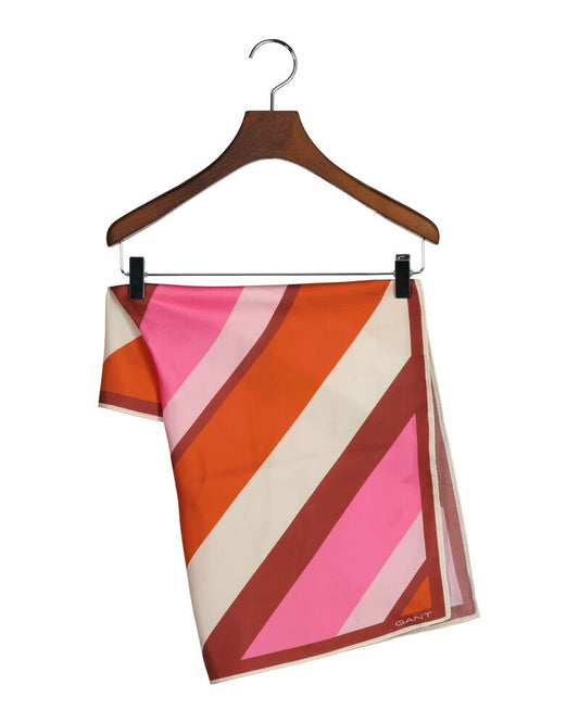 Gant Striped Silk Scarf Blushing Pink / Onesize