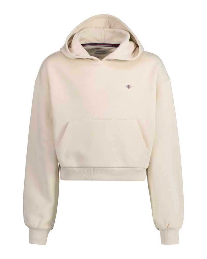 SHIELD CROPPED SWEAT HOODIE SOFT OAT / 134/140