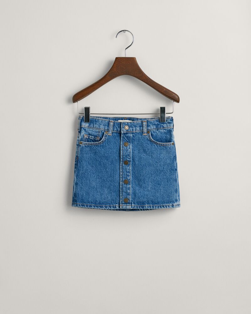 DENIM MINI SKIRT MID BLUE / 92