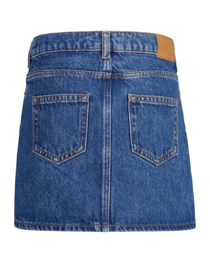 DENIM MINI SKIRT MID BLUE / 92