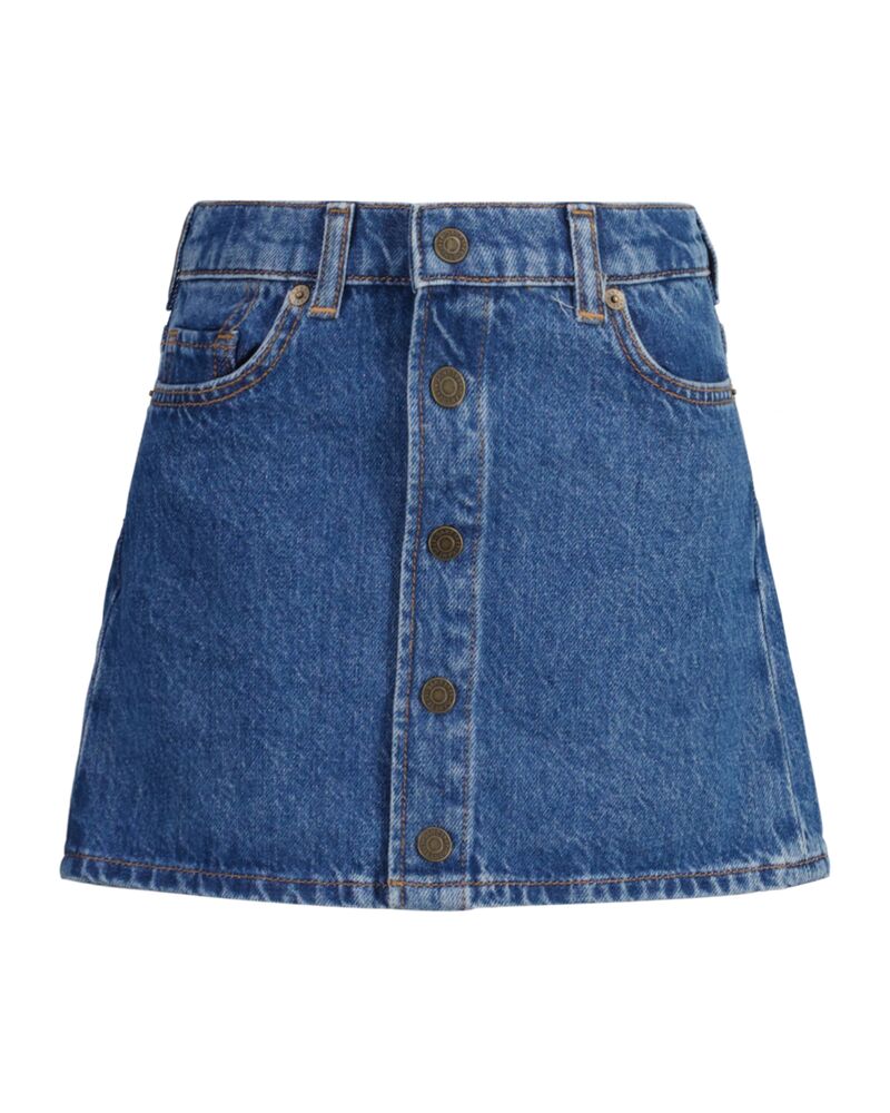 DENIM MINI SKIRT MID BLUE / 92