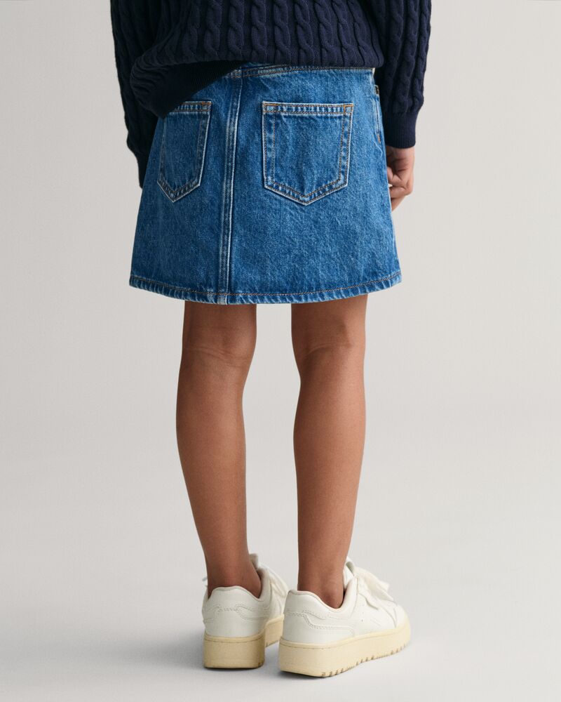 DENIM MINI SKIRT MID BLUE / 92