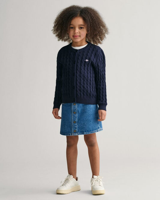 DENIM MINI SKIRT MID BLUE / 92