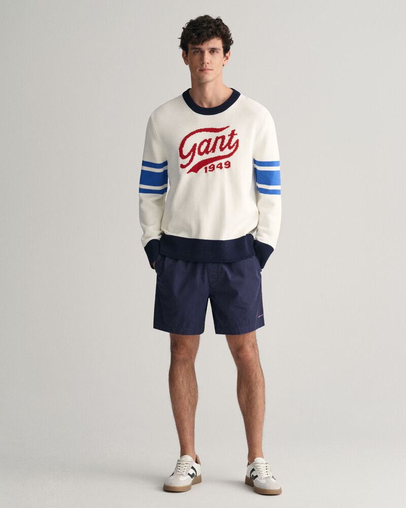 GANT Varsity Crew Neck Sweater Cream / S