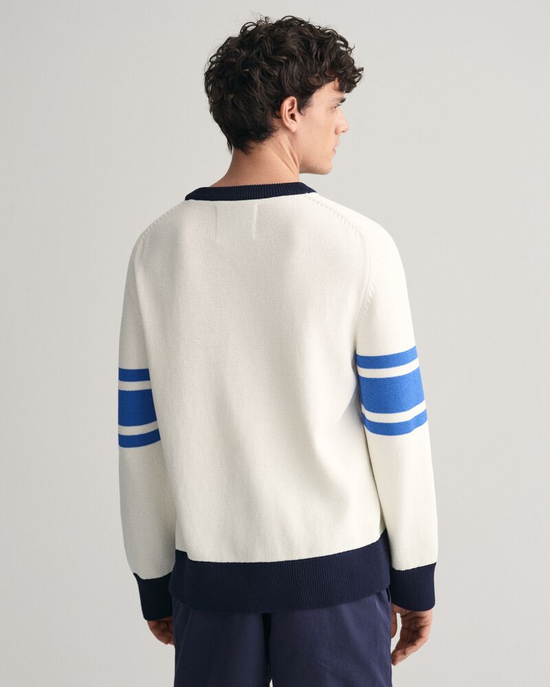 GANT Varsity Crew Neck Sweater Cream / S