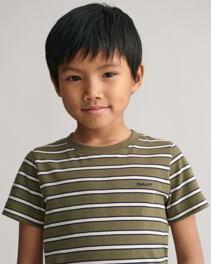 Kids Striped T-Shirt Juniper Green / 92