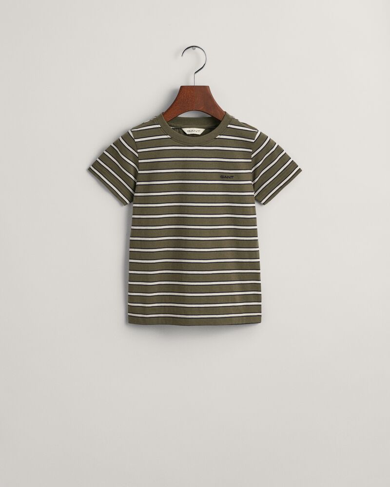 Kids Striped T-Shirt Juniper Green / 92