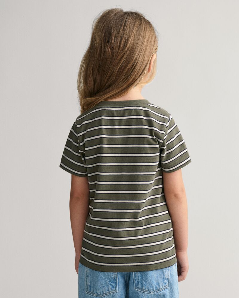 Kids Striped T-Shirt Juniper Green / 92