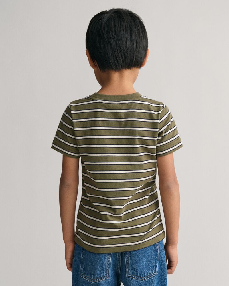 Kids Striped T-Shirt Juniper Green / 92