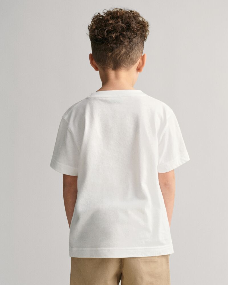 Kids GANT Running Dog Print T-Shirt White / 92