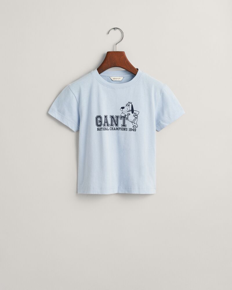 Kids GANT Dog Print T-Shirt Fresh Blue / 92