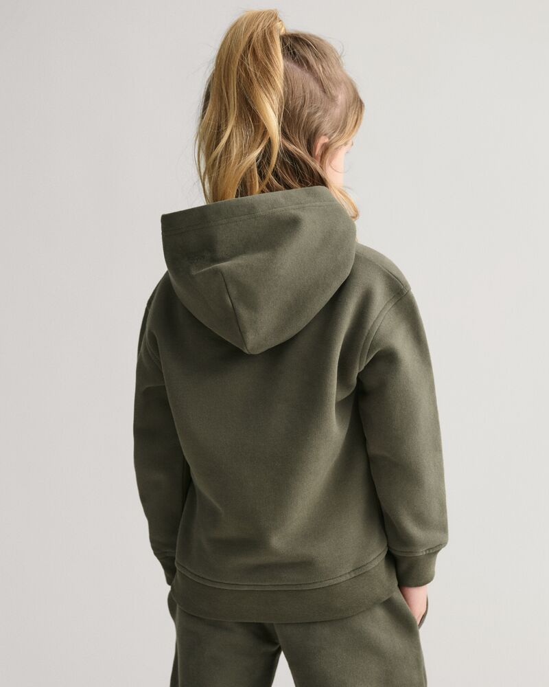 GANT ARCH SCRIPT HOODIE JUNIPER GREEN / 92