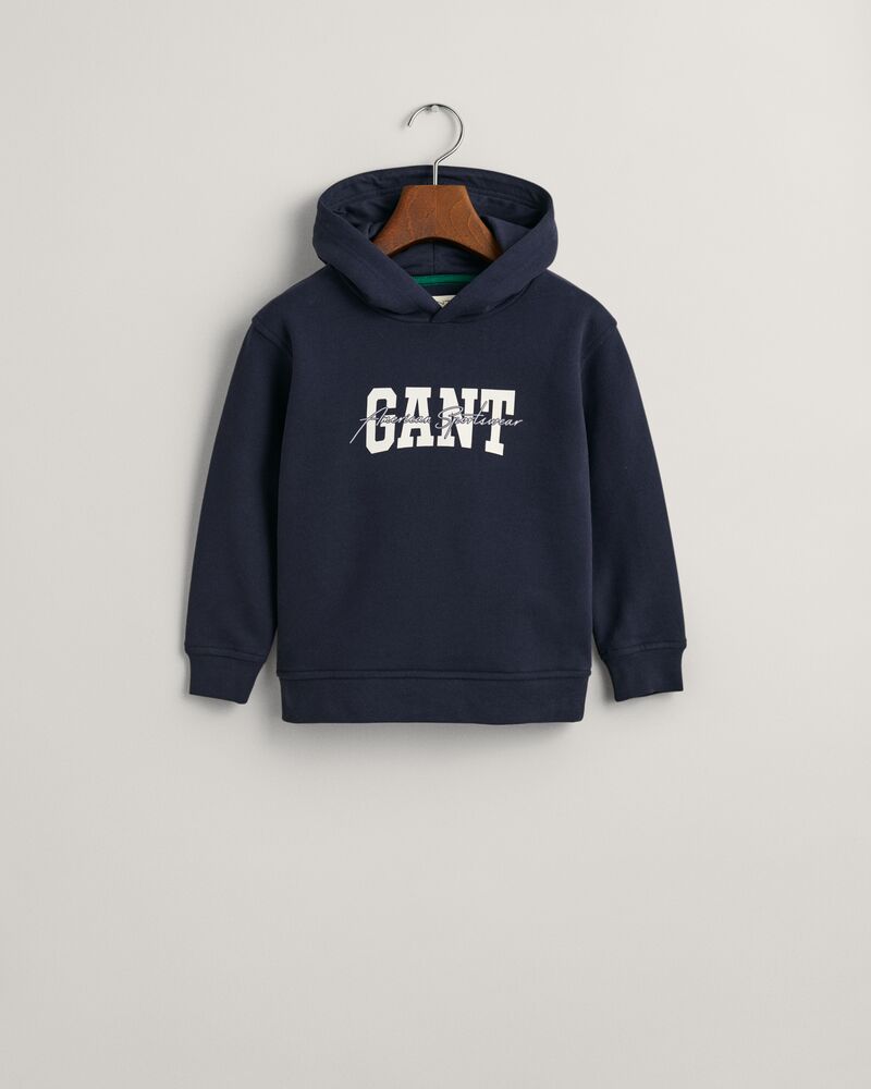 GANT ARCH SCRIPT HOODIE EVENING BLUE / 92