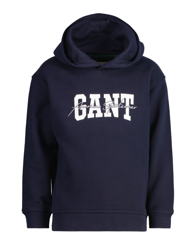 GANT ARCH SCRIPT HOODIE EVENING BLUE / 92