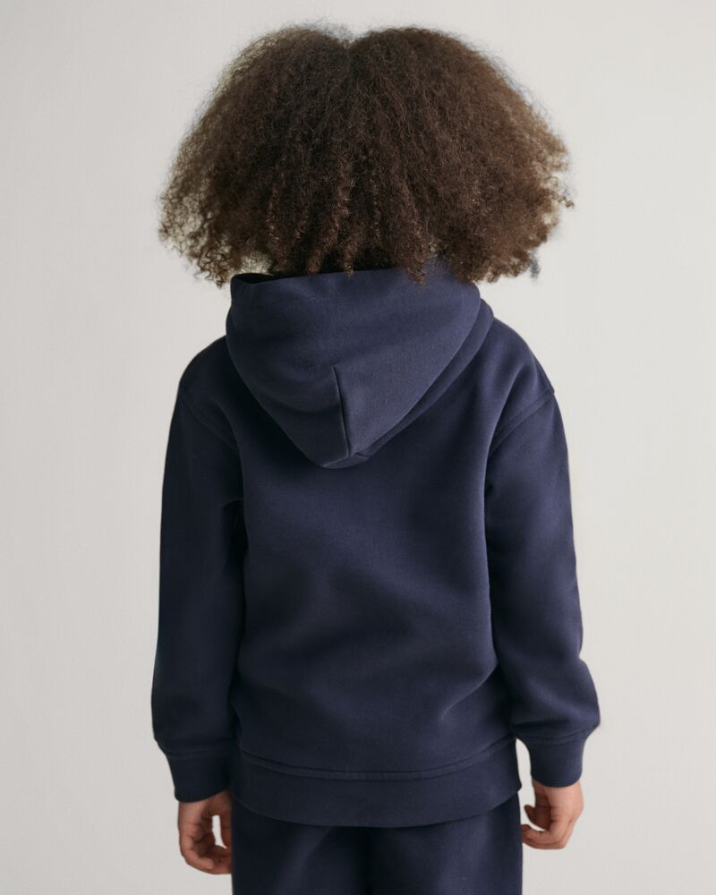 GANT ARCH SCRIPT HOODIE EVENING BLUE / 92