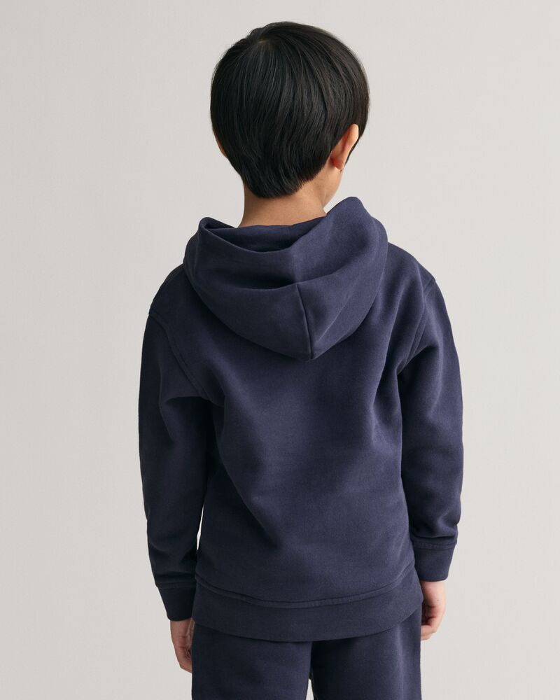 GANT ARCH SCRIPT HOODIE EVENING BLUE / 92