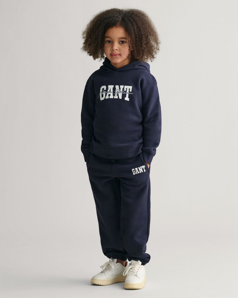 GANT ARCH SCRIPT HOODIE EVENING BLUE / 92