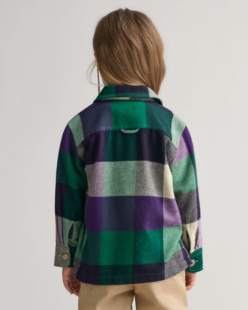 Kids Shield Checked Overshirt Pansy Purple / 92