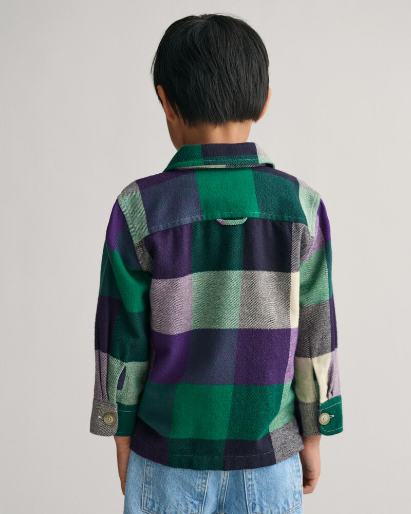 Kids Shield Checked Overshirt Pansy Purple / 92