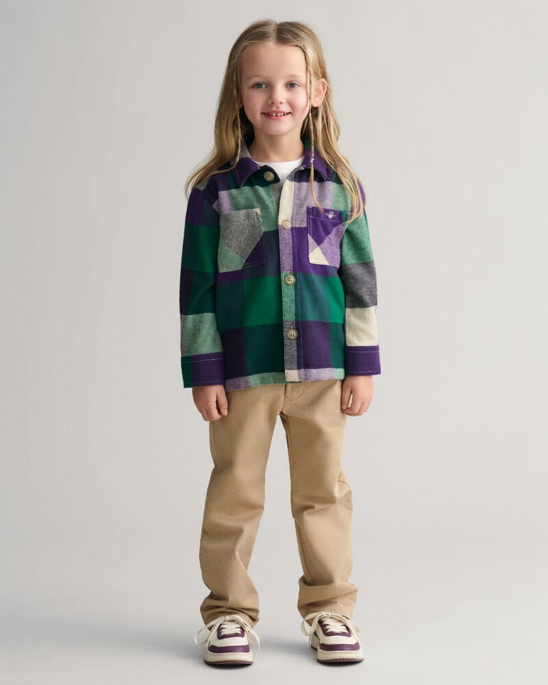 Kids Shield Checked Overshirt Pansy Purple / 92